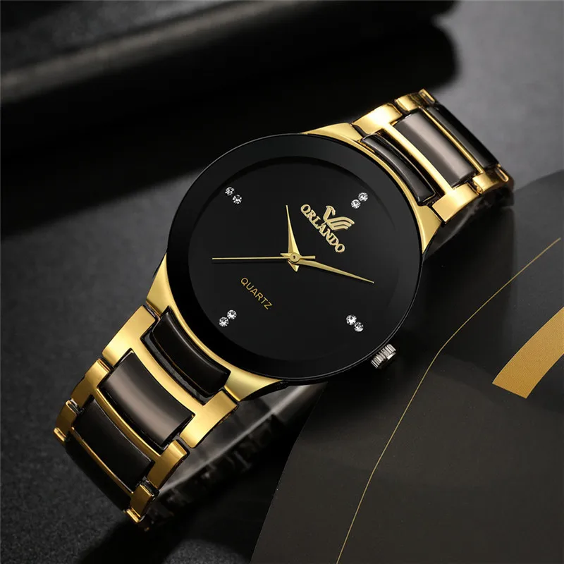 New Fashion Business Watches Men Black Gold Quartz Wristwatches Men Luxury Dress Men\'s Watches Male Clock Best Gift Reloj Hombre