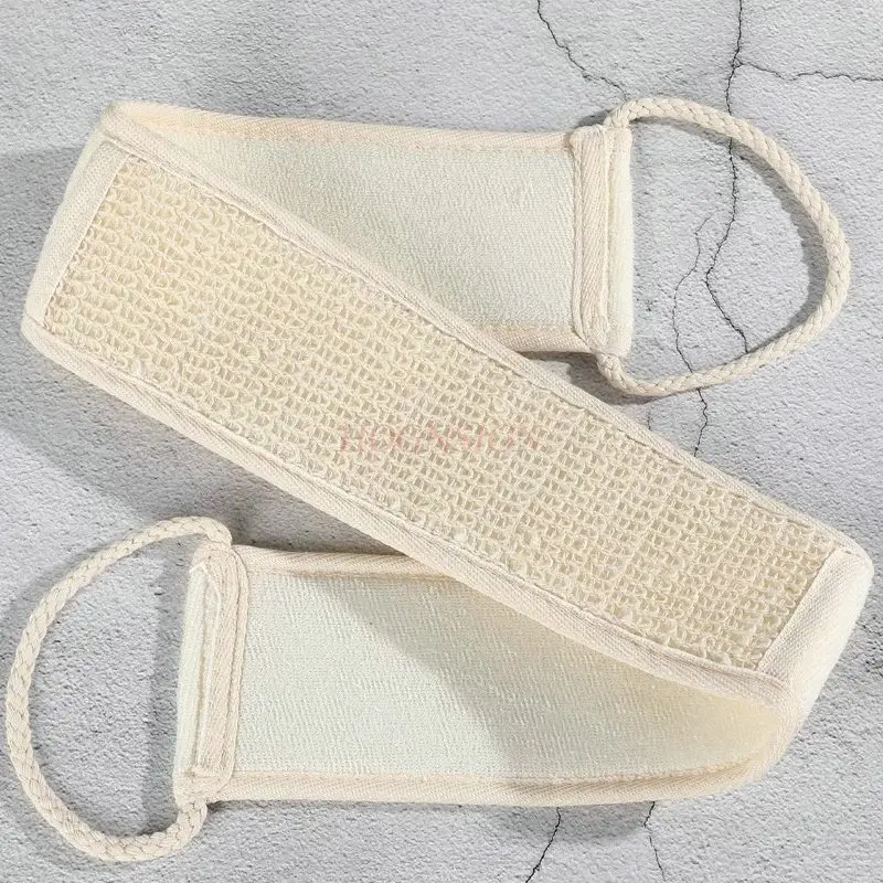 1pcs Rubbing towels for men, scrubbing the back, scrubbing mud, linen cotton shower gloves, pull back strips