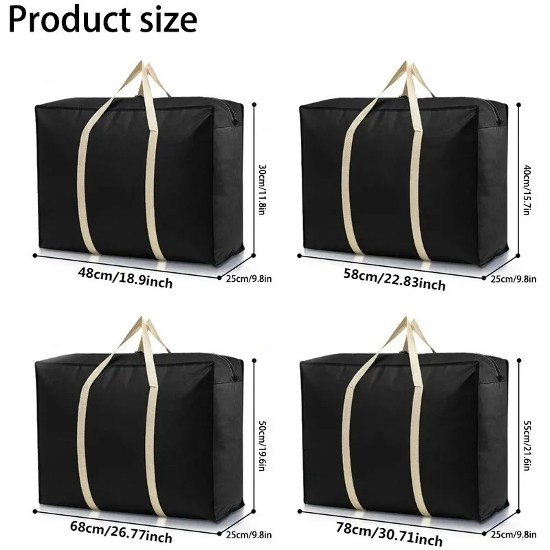 Extra Large Moving Storage Bag 78x55x25cm 100L Waterproof Non Woven Foldable Bag for Clothes Luggage Laundry Quilt Organizer