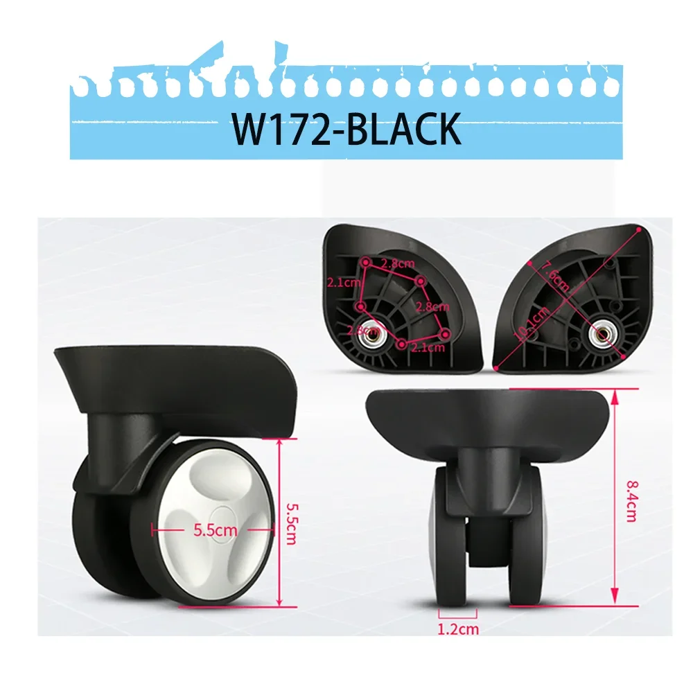 Universal For Hongying L-H  Suitcase Caster Silent Smooth Rolling Spinner Luggage Wheel Repair Parts Kit Wear-Resistant Premium