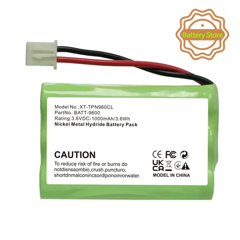 1000mAh Cordless Phone Battery For Teledex:BATT-OPL,Opal DCT1905,Telematrix:BATT-9600,9600,9621P,--1000mAh / 3.7Wh，Ni-MH，3.60V