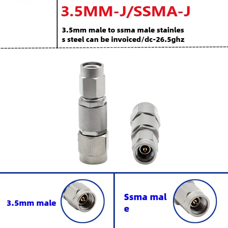 3.5MM Male to SSMA Male Millimeter Wave High Frequency Adapter 26.5GHZ Stainless Steel Test Head