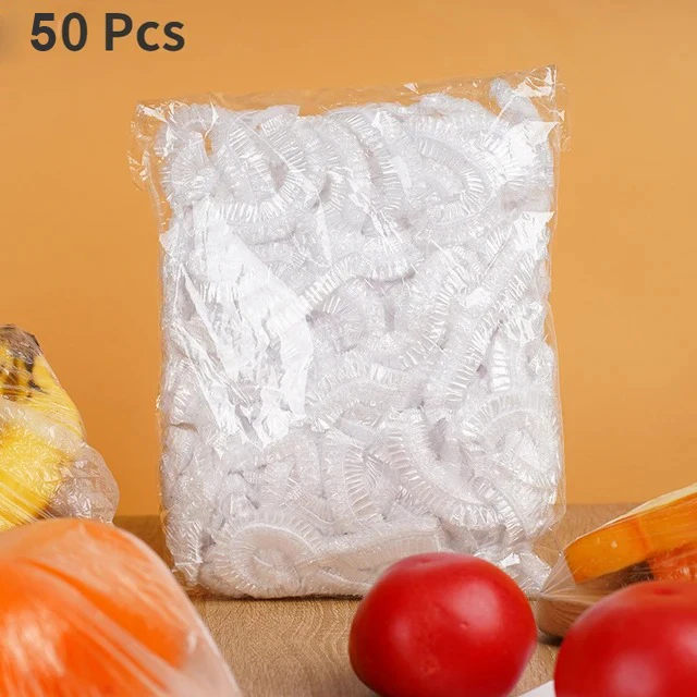 Disposable Food Cover Saran Wrap Bowel Cover Food Grade Fresh-keeping Plastic Bag Kitchen Storage Accessories reusable kitchen image 6