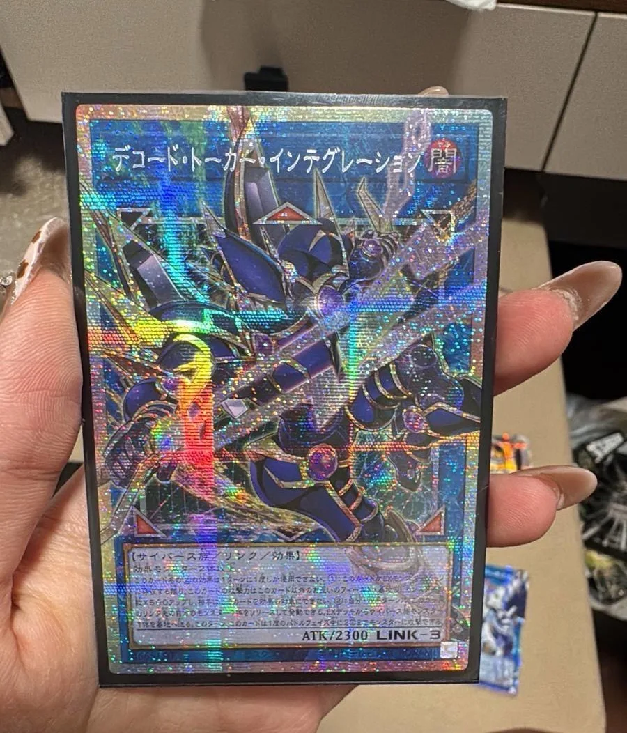 Yugioh KONAMI Duel Monsters LOCH-JP016 Decode Talker Integration Prismatic Secret Over Frame Tarjeta Coleccionable Japonesa Rara en Estado Impecable