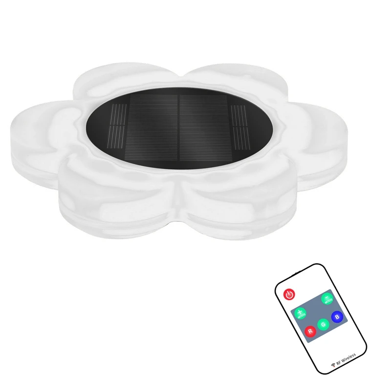 RGB 리모컨 태양광 물 플로트 라이트, LED 정원 연못 조명, 야외 수영장 플로팅 라이트, 파티 장식