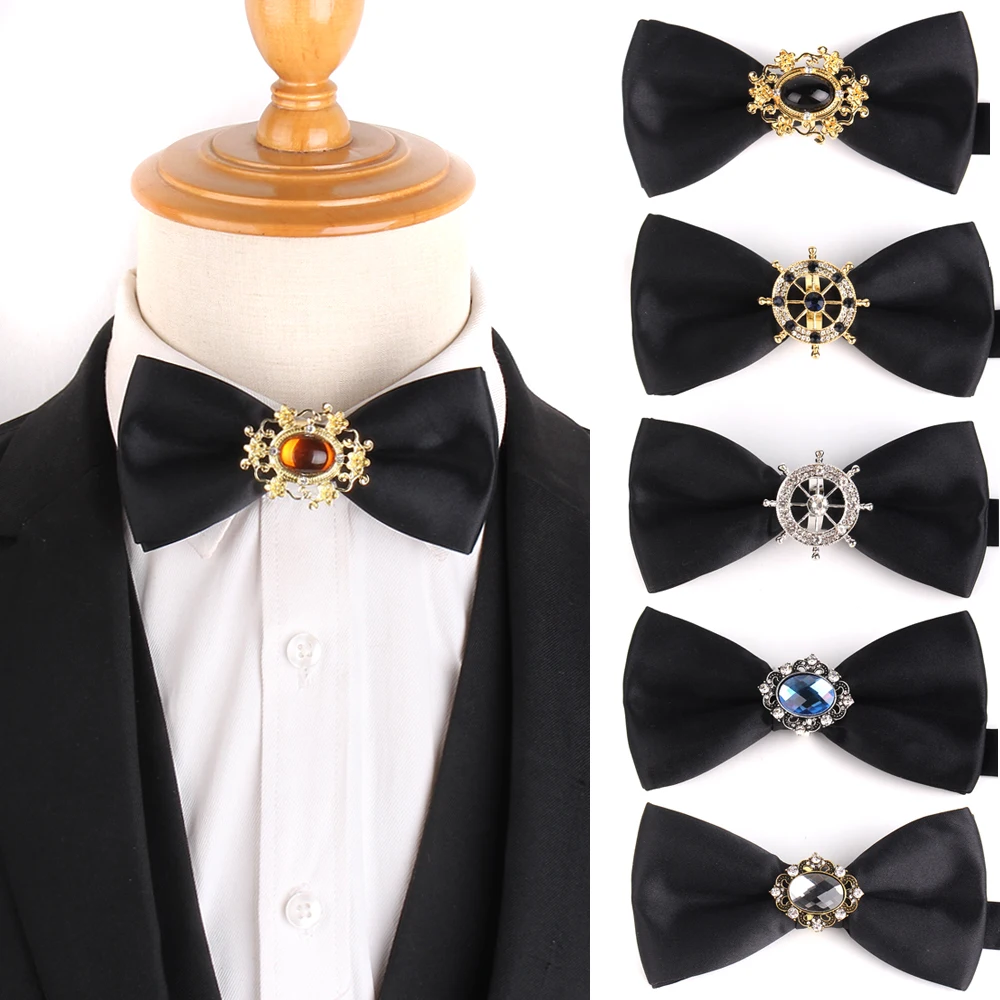 

New Suits Bowtie For Groom Fashion Black Bow tie For Men Women Bow knot Adult Wedding Bow Ties Cravats Groomsmen Bow ties