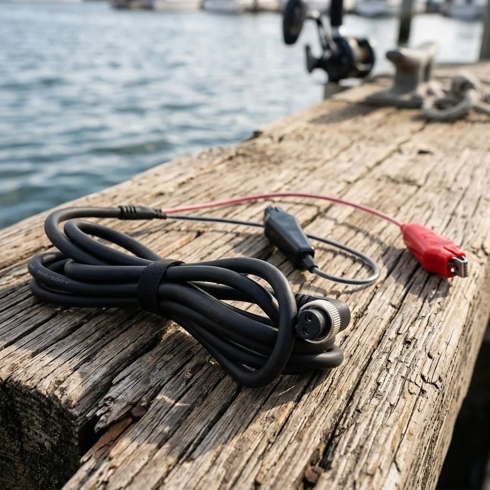 2 Meter or 2.5 Meter 90 Degree Elbow Power Cable for Deep Sea Electric Fishing Reels Compatible with Multiple Brands