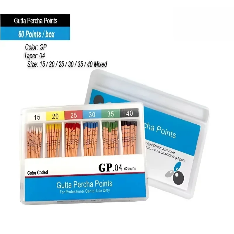 10box Dentistry Meta Gutta Percha Point Graduated GP Filling Fiber Tips Taper Root Canal Endo Tooth Therapy Cone Pole 02/04/06/F