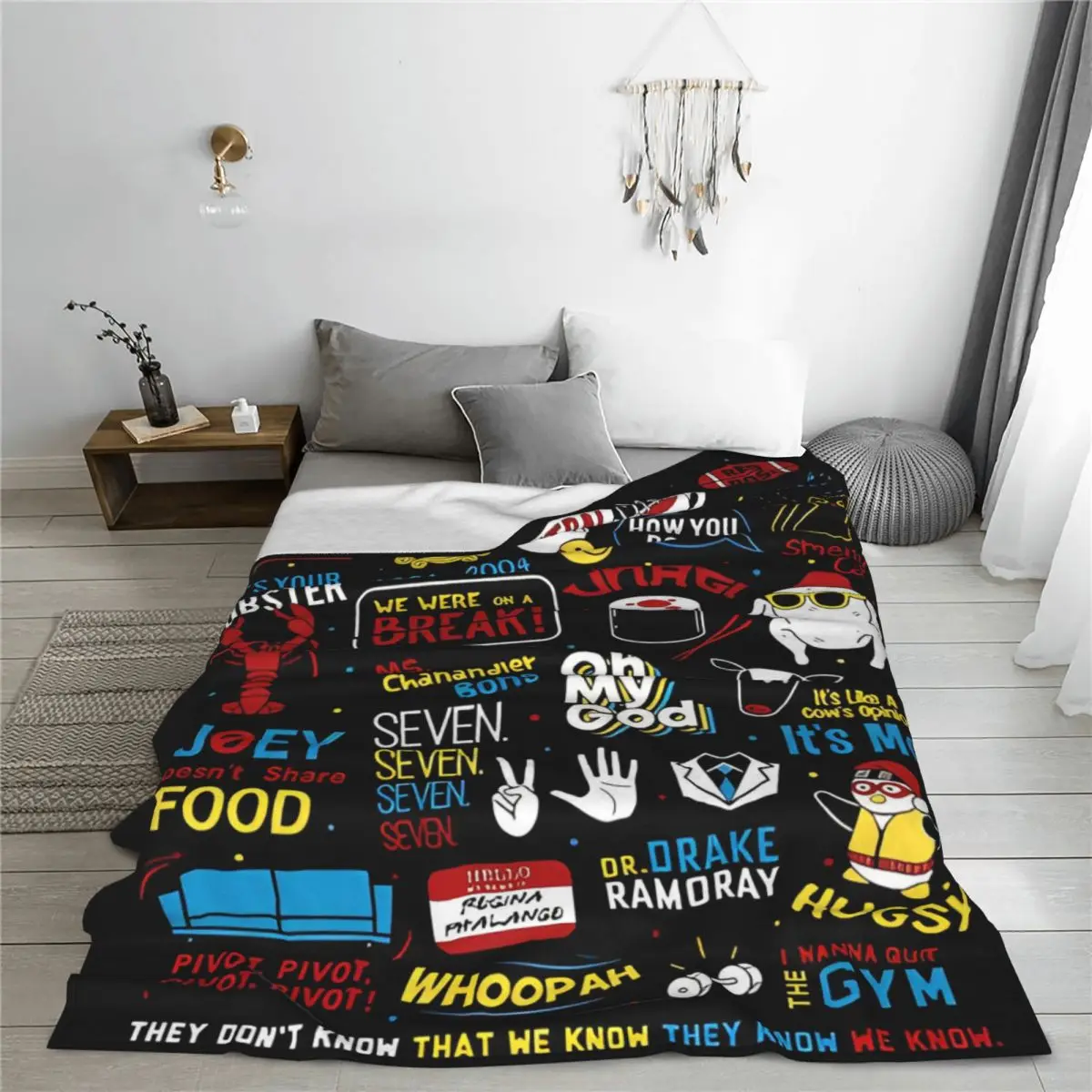 Friends The TV Series Blanket Cover American tv Show Rachel Plush Throw Blanket Airplane Travel Decoration Lightweight Bedspread