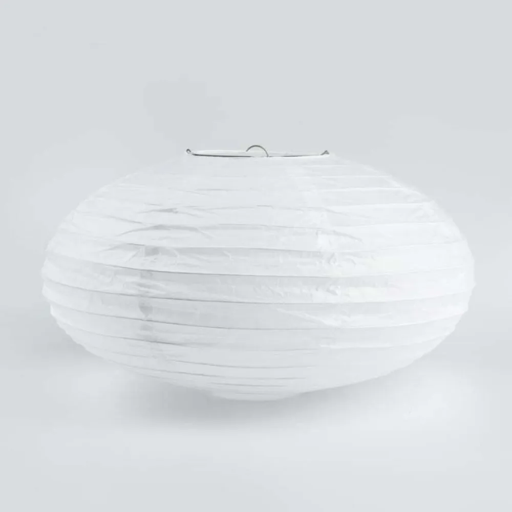 Oval Paper Lampshade Hanging Classic Ceiling Light Cover Vintage Modern Pendant Light Lamp Cover Living Dining Room Bedroom