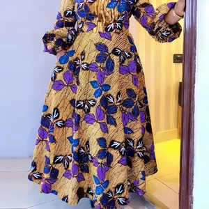 Cộng với kích thước Vonda nữ Bohemian Maxi váy 2024 Váy hoa mùa hè thông thường ren chắp vá xung quanh áo choàng cổ thanh lịch 10 Bán hàng chính cộng với kích thước trang phục tiệc ren - №10