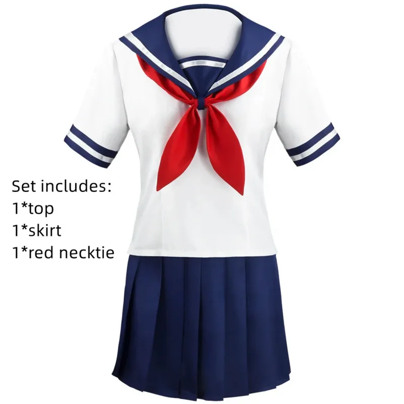 Anime Yandere Simulator Ayano Aishi Cosplay Costumes Girls School JK Uniform Women Dresses Full Sets