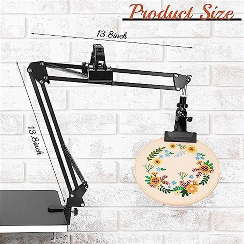 1 PCS Embroidery Hoop Holder Adjustable Embroidery Hoop Holder With Instruction Holder,Cross Stitchand Embroidery Projects