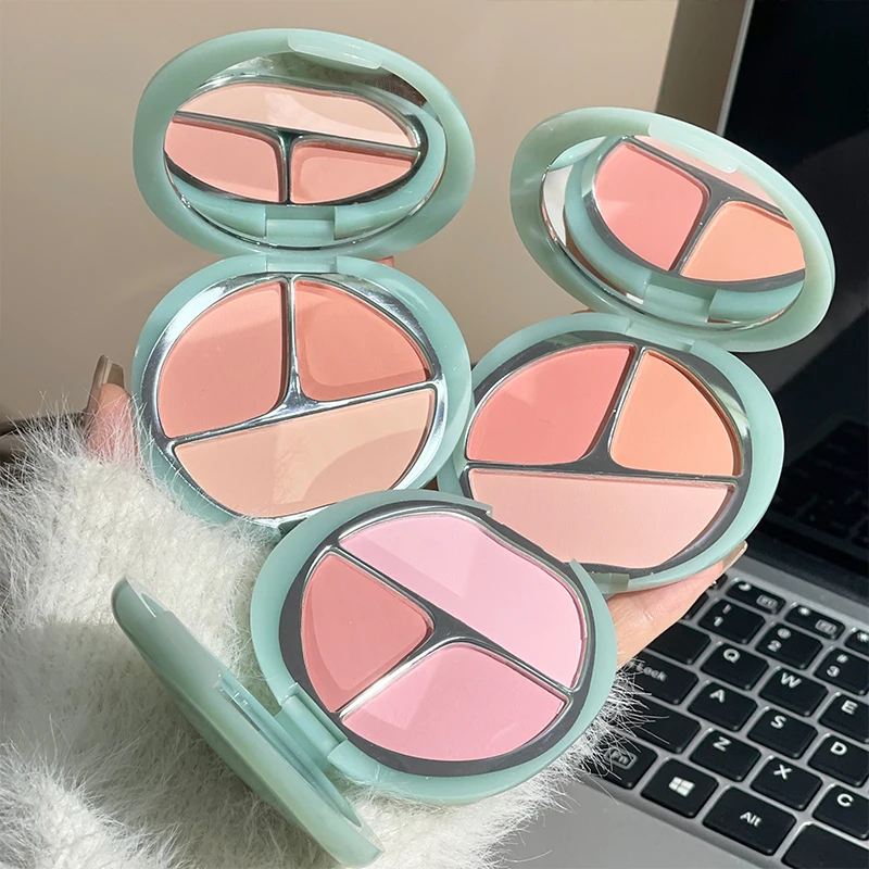 Natural Matte Face Blusher Makeup Contour Blush Palette Mousse Cheek Tint Rouge Blusher Eyeshadow Highlighter Brighten Cosmetics