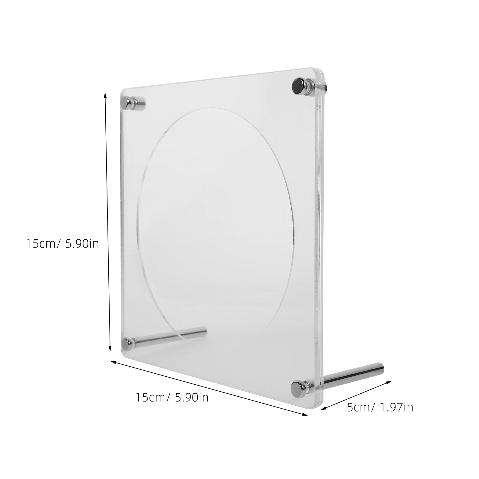 Display Stand Record Rack Bookshelf Decor Desktop Organizer Stainless Steel CD Racks