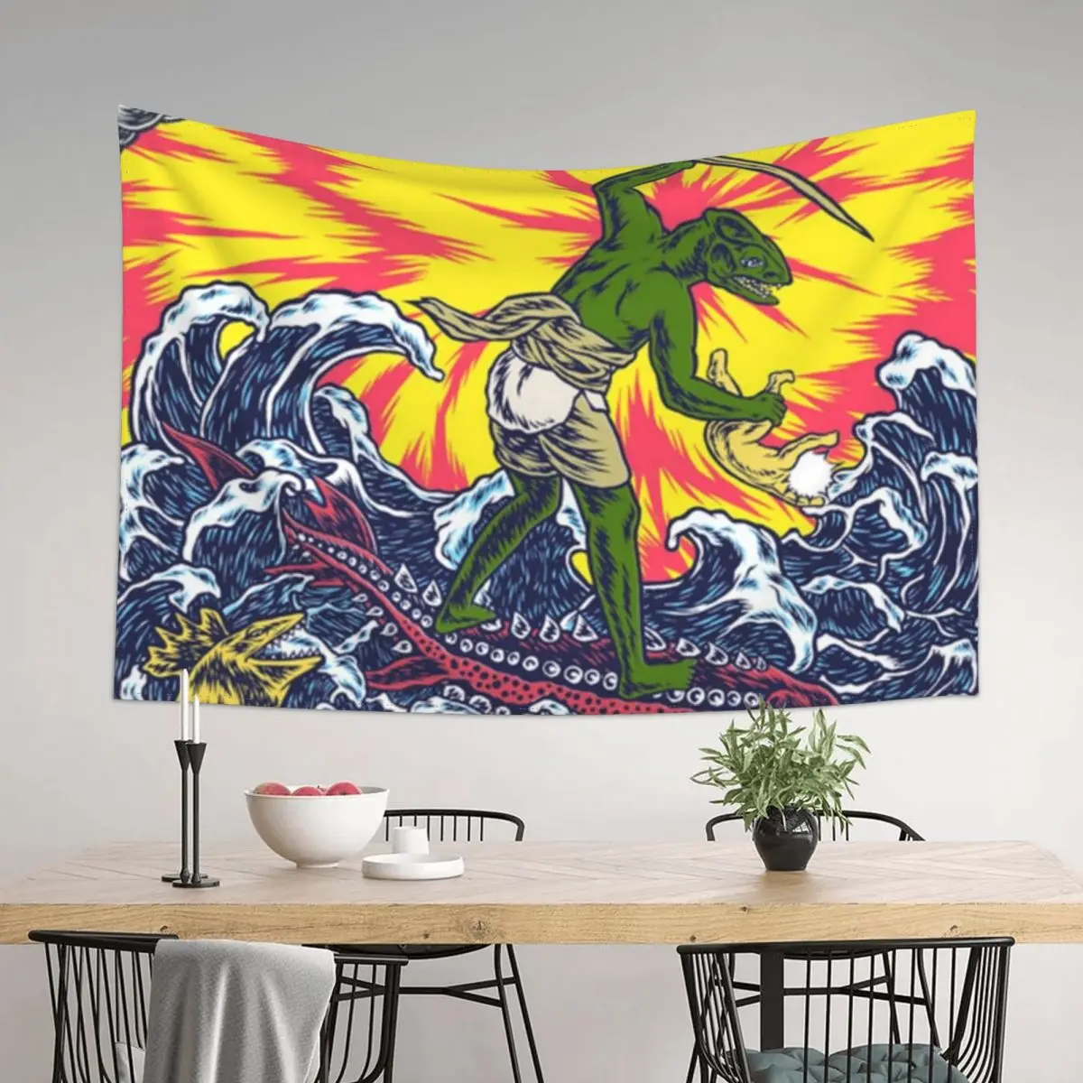 

King Gizzard Vintage Sea Tapestry Home Decoration Aesthetic Home Decor Living Room Decoration Tapestry
