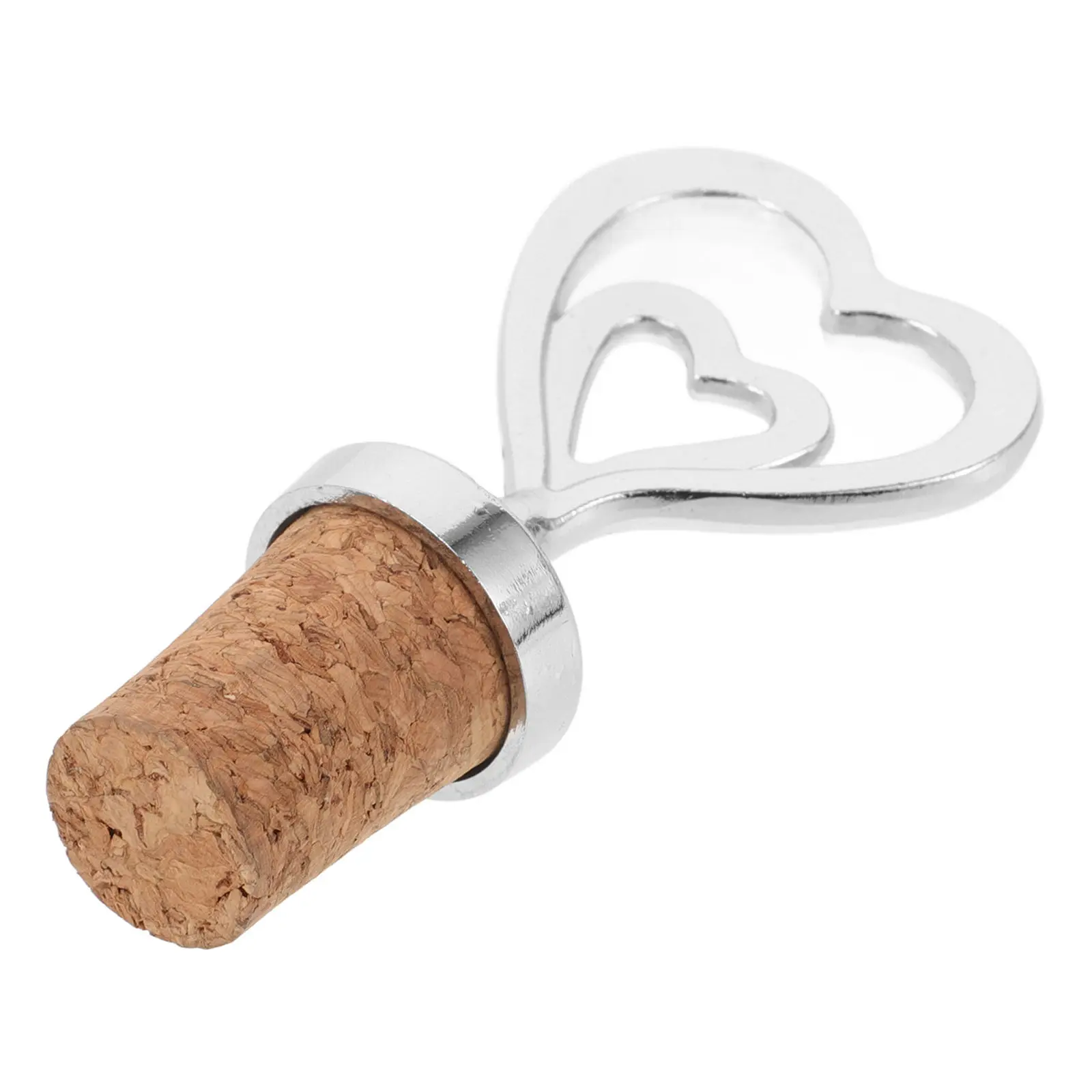 Romantic Heart Design Wine Stopper Cork Material Bottle Topper for Weddings Mothers Day Anniversaries Party Favors Housewarming