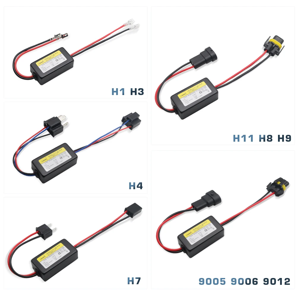 1 pz H1 H3 H7 H11 9005 9006 resistenza di carico per auto errore cancellatore LED Decoder Canbus Free cablaggio Canceller Decoder Light
