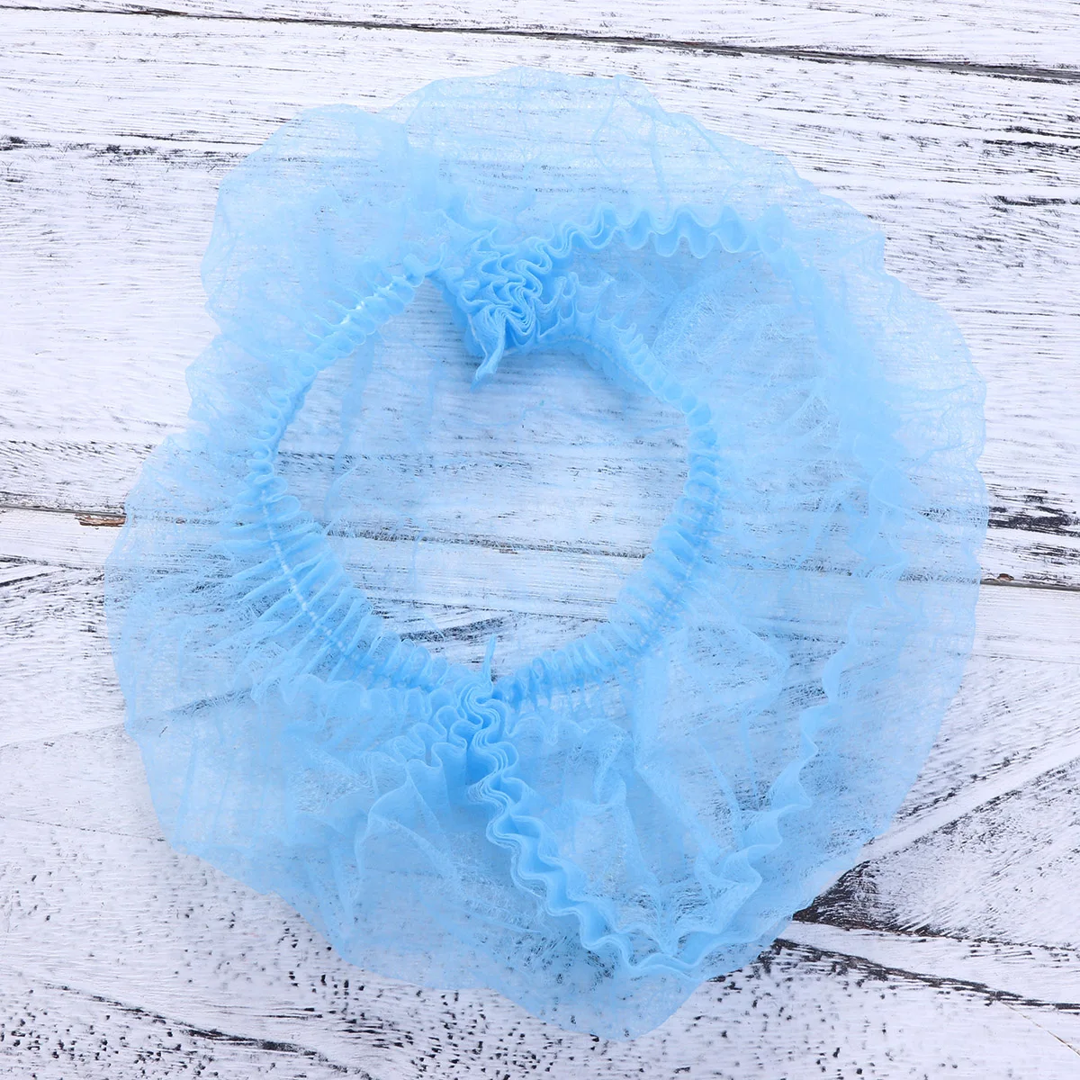 

100pcs Foldable Shower Disposable Non-Woven Caps Proof For Medical Caps Food Service Medical Lab Use Blue