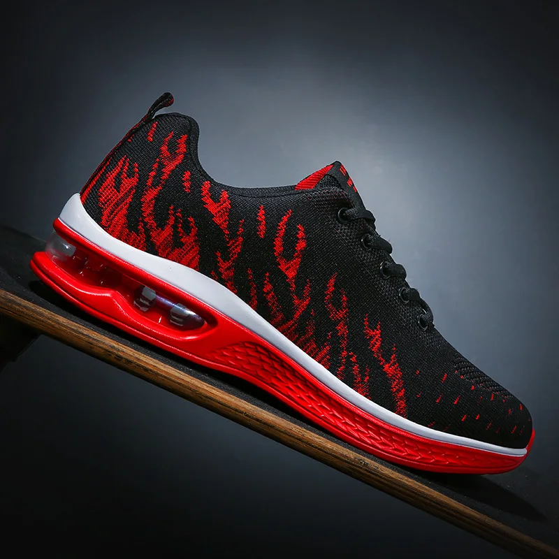 

Four Seasons Men Shoes Casual Sneakers Knitted Fabric Breathable Men's Running Shoes Light Comfortable Male Athletic Footwear