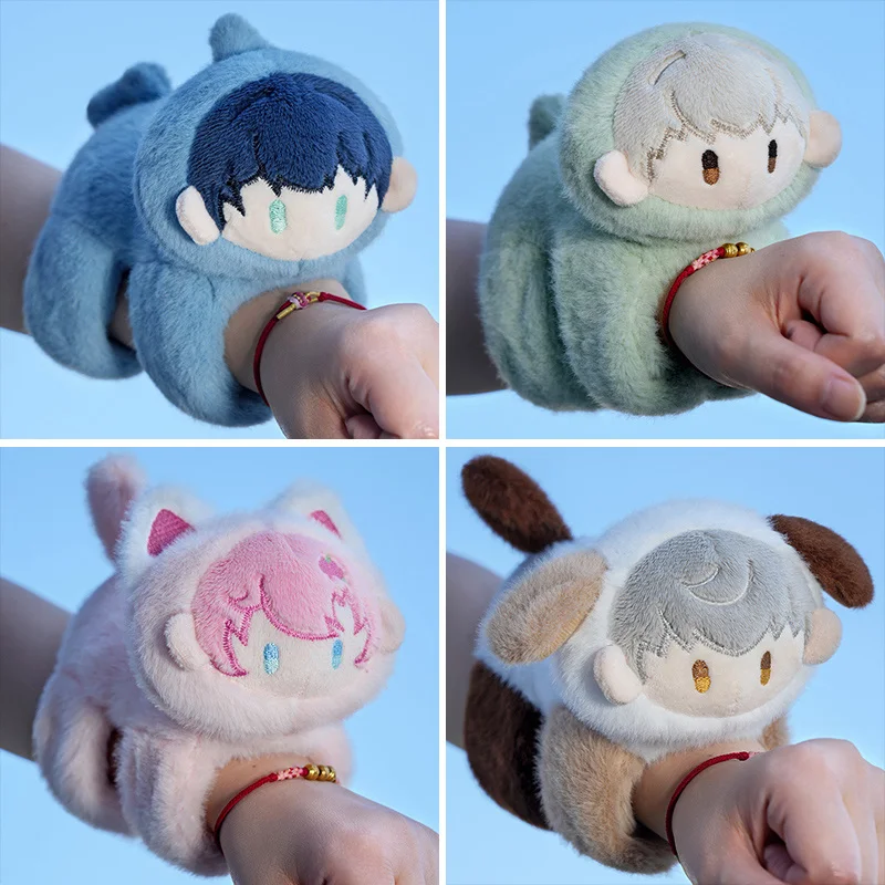 26CM Anime Baby Puppy Ring Plush Toys Papa Hand Circle Stuffed Cartoon Cute Anime Figure Doll For Fans Birthday Gifts