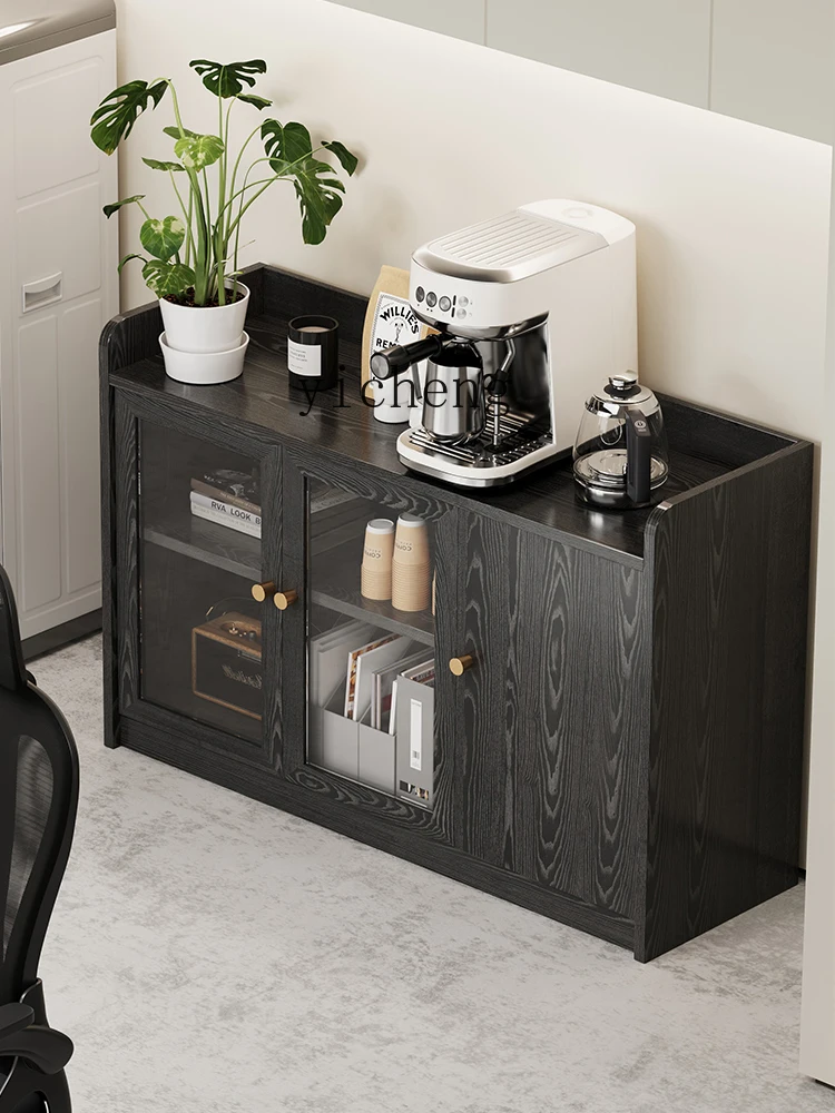 

LX Solid Wood Conference Room Tea Cabinet with Kettle Integrated Office Storage Cabinet