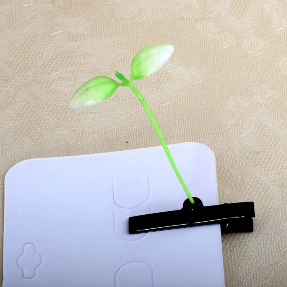 1Pair Simulation Bean Sprout Hair Clip Cherry Butterfly Flower Plant Hairpins Side Barrettes Mushroom Cartoon Duckbill Clips