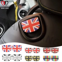 Union Jack Car Seat Back Handle Cover Stickers For Mini Cooper R55 R56 F56 F57 Leather Decorative Decal Sticker Accessories