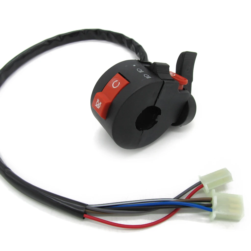 22mm Kill Light Starter Choke Switch Handlebar Control 3 Function Left Switch for 50cc 70cc 90cc 110cc 125cc ATV Quad