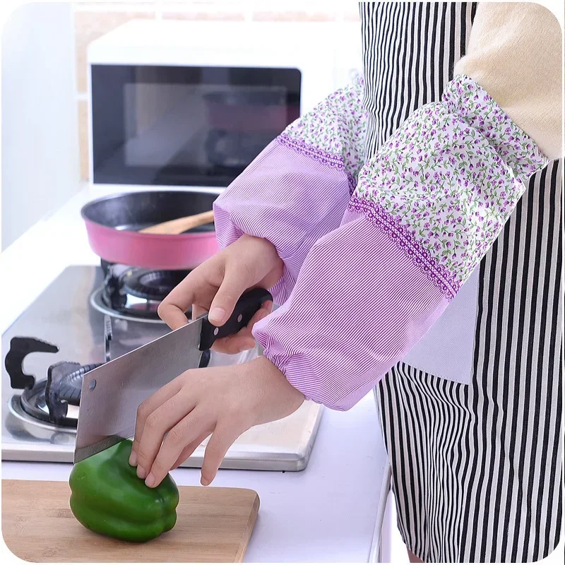 

Random Color Striped Floral Oversleeves Kitchen Supplies for Housework Arms Sleeve 1Pair Anti-fouling Oil-proof Polyester