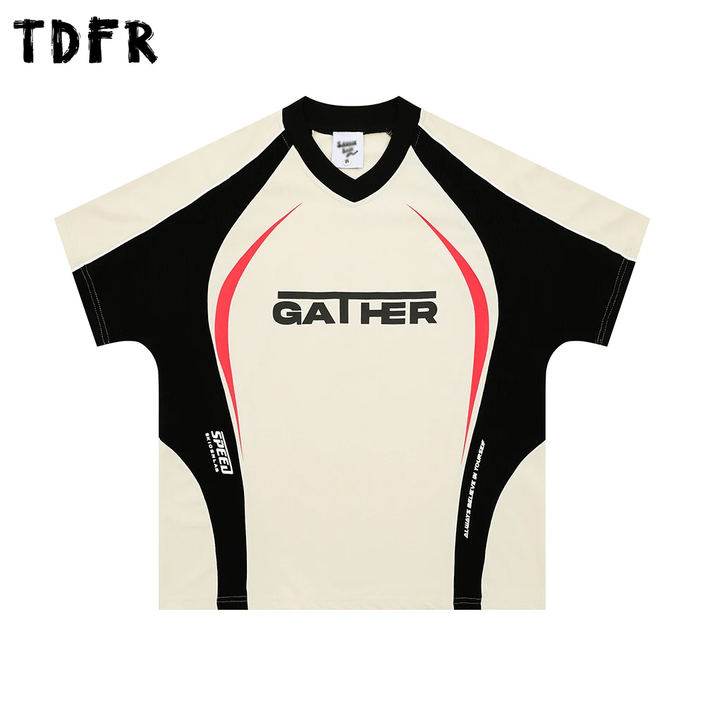 رسالة طباعة التباين بألواح قصيرة الأكمام تي شيرت رجالي الصيف الشارع الشهير طاقم الرقبة فضفاضة راجلان كم التي شيرت الرجال المحملة