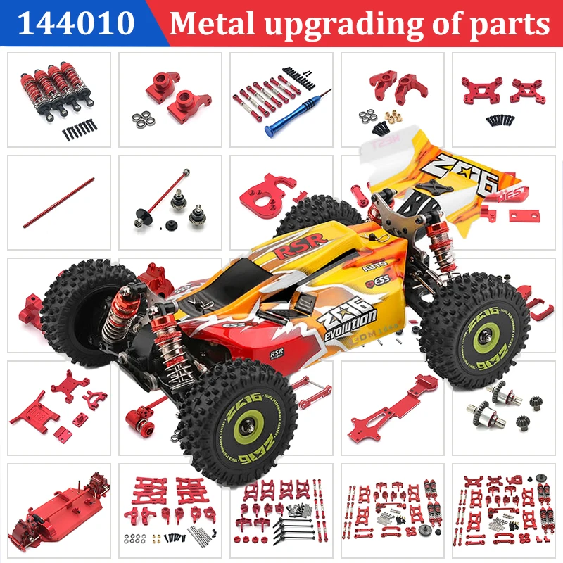 

WLtoys 144010 144002 144001 124017 124019 , RC Car Metal Upgrade Parts, Modified 13-piece Set, with Screws, Bearings, Etc.