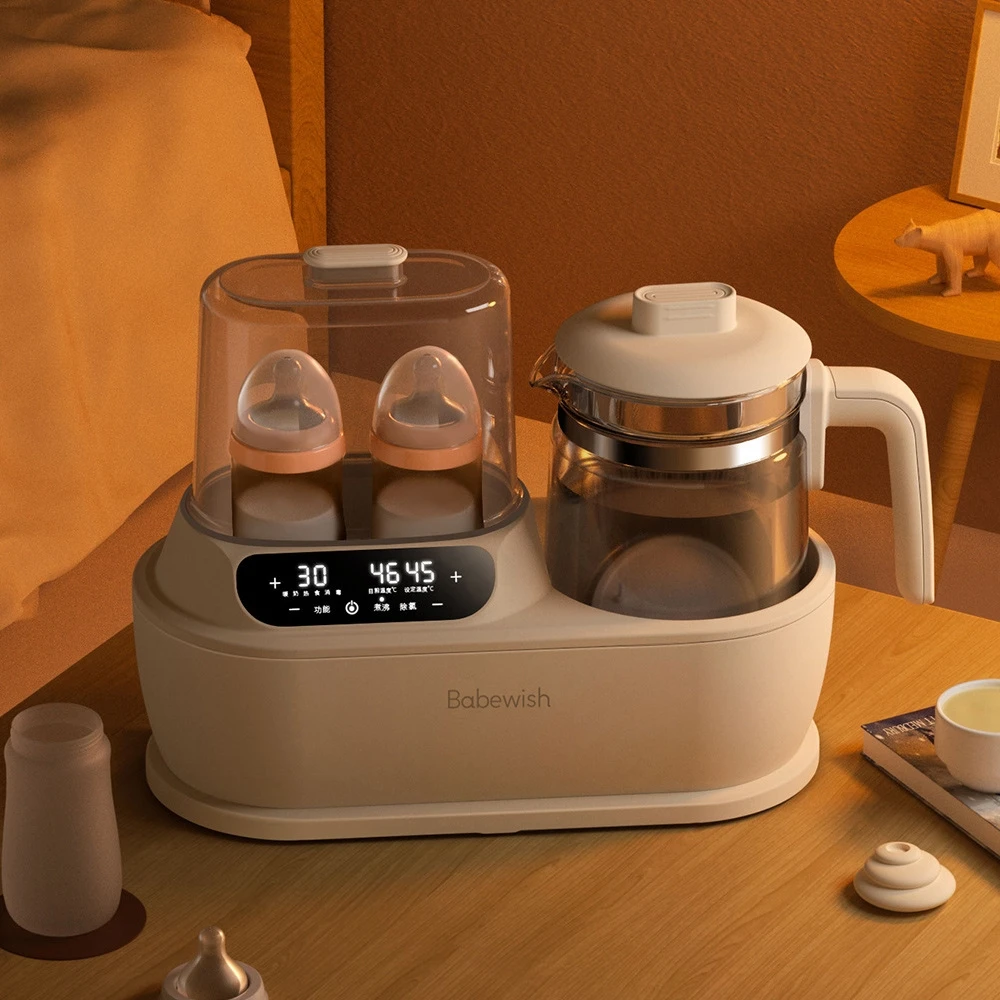 Multi-function thermostatic milk regulator / double bottle warmer milk warmer / with steam sterilisation bottle steriliser