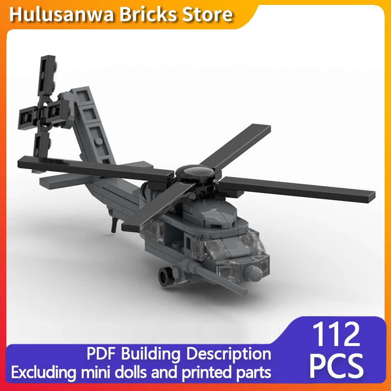 

UH-60 Black Hawk Military Helicopter Model MOC Building Bricks War Equipment Modular Technology Gifts Assemble Children Toy Suit