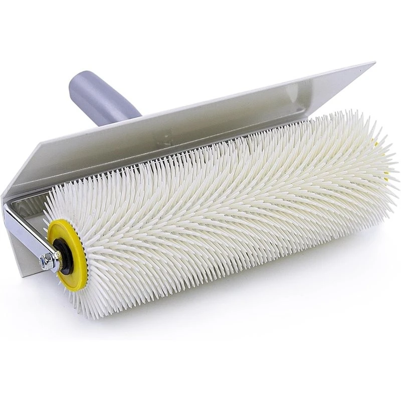 T19C Splash Guard Defoaming Tool For Epoxy Garage Floor, 25Cm Spiked Roller For Self Leveling Concrete For Basements DIY