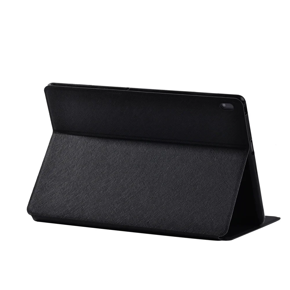 Case For Lenovo Tab E10/M10/M10 Plus Printing Black PU Leather Tablet Protective Stand Folio Shell Cover + Free Stylus