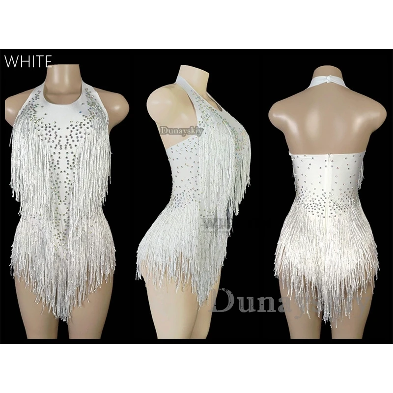 2024 Latin Dance Dress Sexy Professional Women Ball Party Prom Short Skirt Samba For Girl Line Sport Wear Fringed Female Clothes