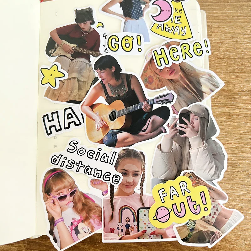 18pcs Personality Stickers for Stationery and Scrapbook DIY with Cute  Diary Photo Album Mobile Phone Case Decoration