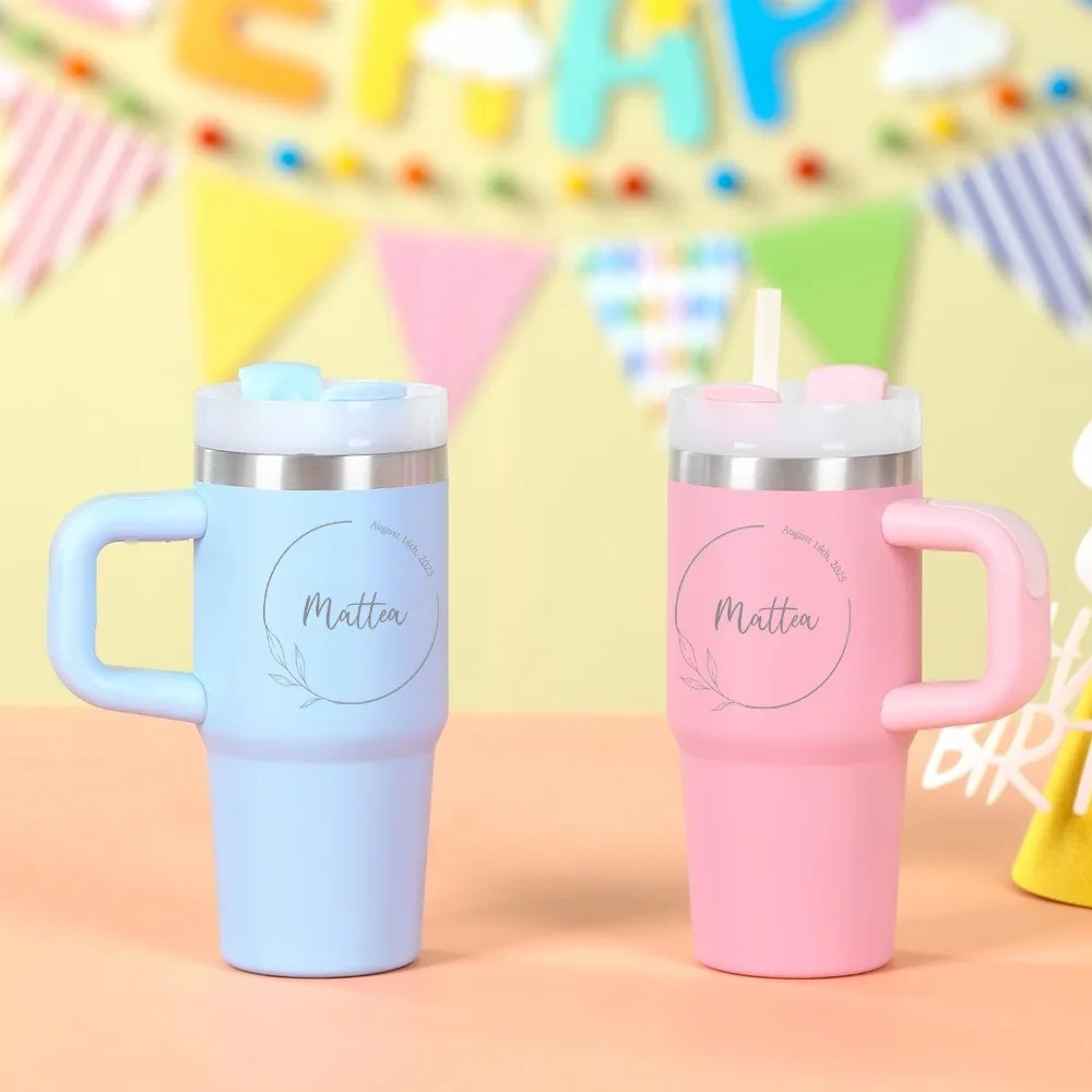 Vaso de Acero Inoxidable de 14 oz con Grabado Láser Personalizado, Regalo para Cumpleaños, Día de la Madre, Día del Padre, Vaso Deportivo para Exteriores, Colores Surtidos