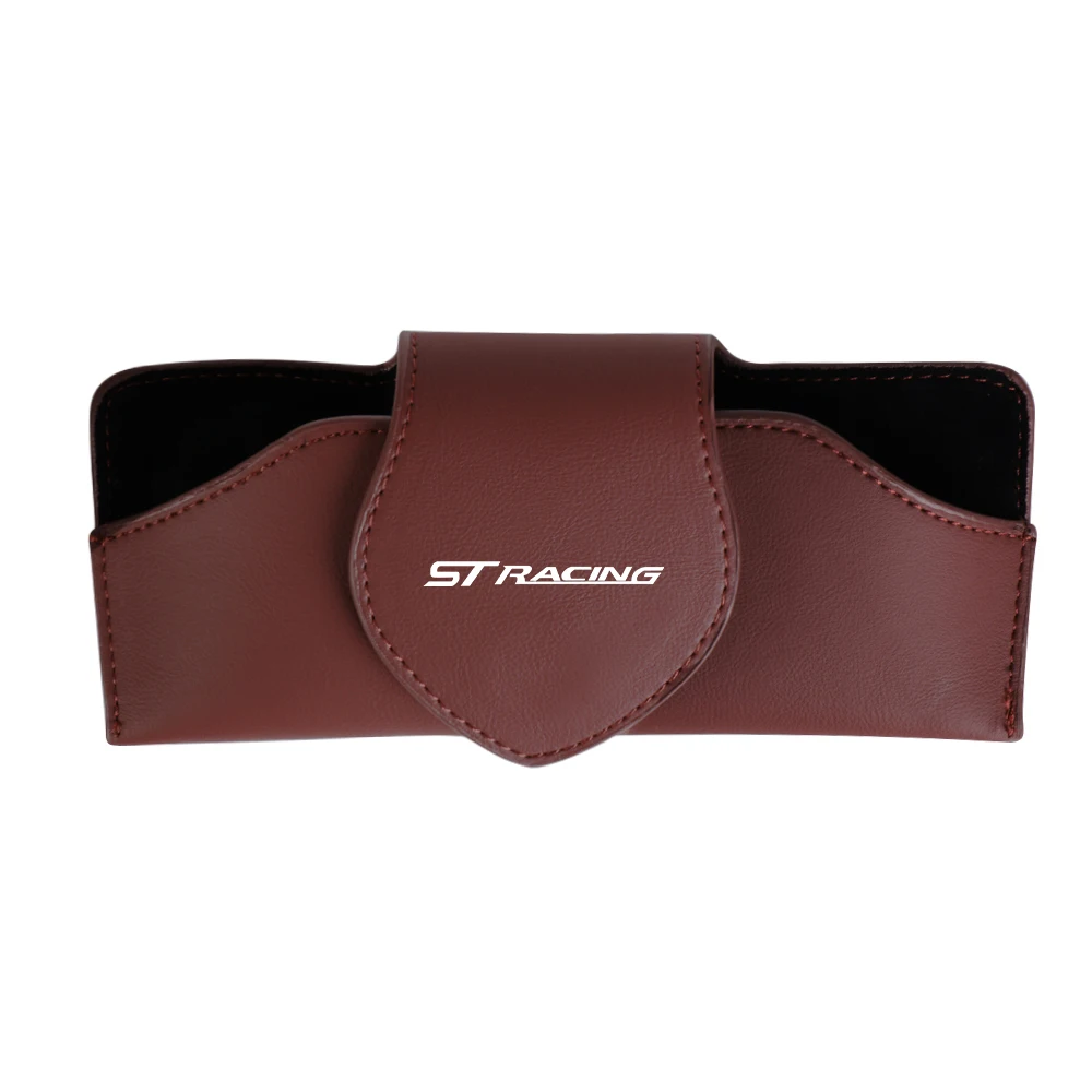 Autobrilhouder Zonneklep Brilhouder Zonnebrilclip Kaart- en tickethouder Opbergtas voor Ford ST Racing Focus Mk Accessoires