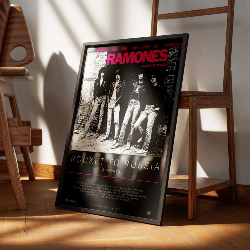 Ramones Poster Rocket To Russia Canvas Print Painting Wall Art Bedroom Study Studio Living Room Home Decor