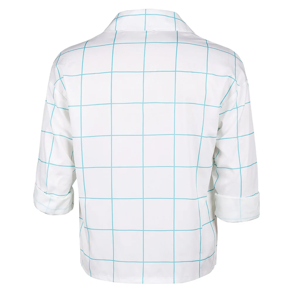 Saja Cosplay Boys Jinu Plaid Shirt Demon Cartoon Hunters KPop Roleplay Costume Adult Men Male T-Shirt Top for Halloween Carnival - Image 4