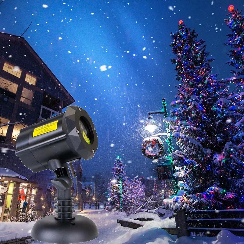 LED Laser Christmas Projector Lights Outdoor Starry Stars Garden Firefly Lights with Remote IP65 Waterproof Patio Decoration