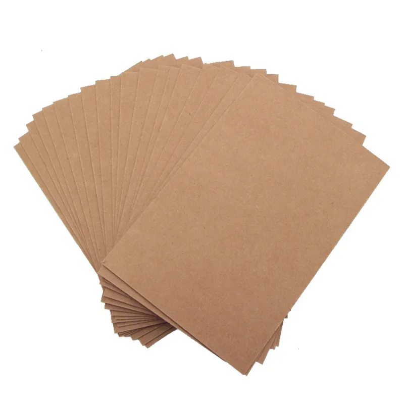 Marcapáginas de papel Kraft blanco y negro para estudiantes, Bloc de notas, tarjeta de regalo para mensajes, papelería para el personal, Bloc de notas de papel Kraft, 20 unids/lote por paquete