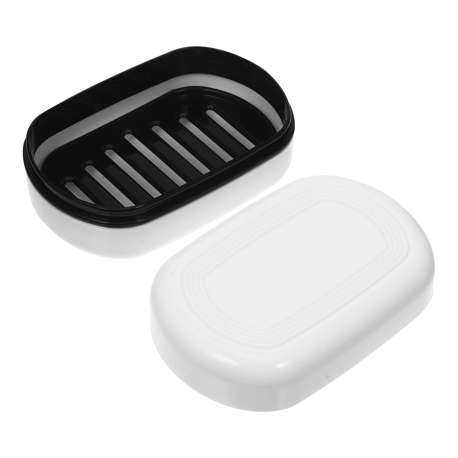 

Lidded Box Double Layer Pp Container Drainage Layer Travel Holder Portable Storage Holder Bathroom Shower Kitchen Soap Dish