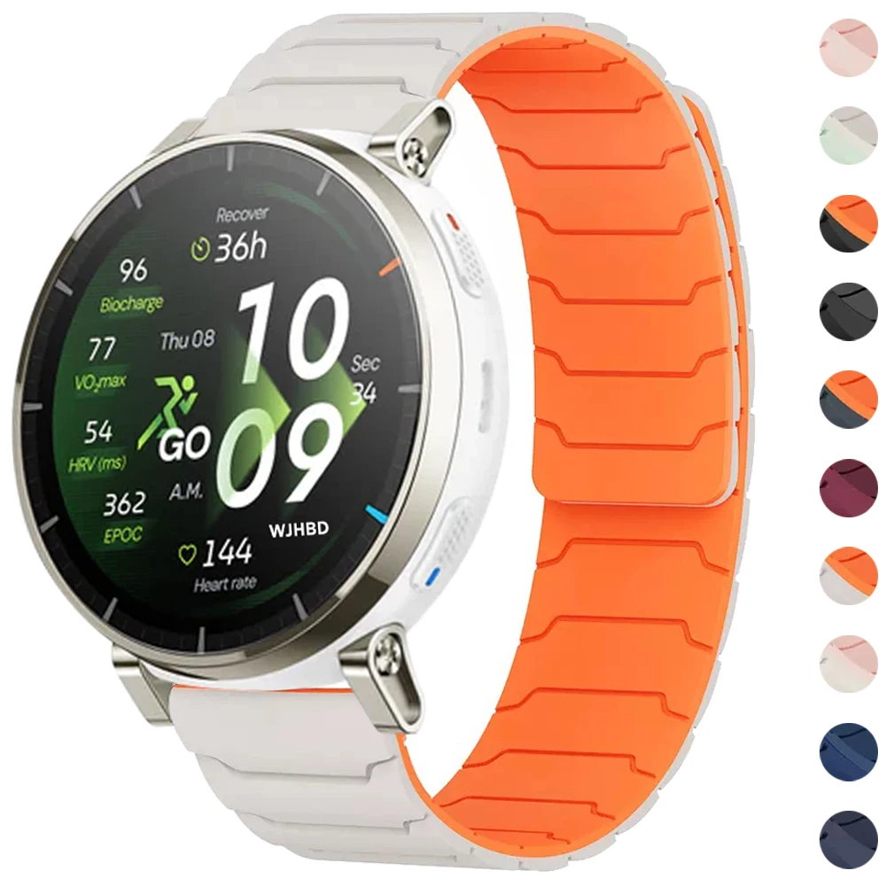 20mm magnetisches Silikonarmband für Amazfit Active 3 45mm Active2 44mm Band für AMAZFIT GTS 4 mini 3 2e Bip 3 Pro GTR 42mm Armband