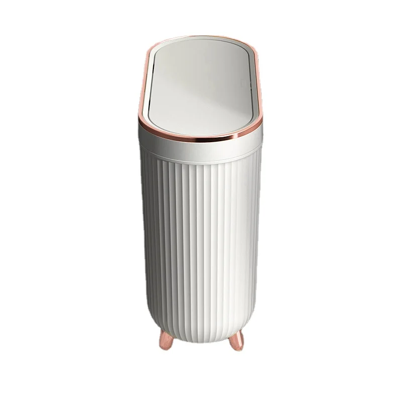 YY Toilet Bathroom Toilet Covered Light Luxury Gap Pole Tube Pull Wastebasket