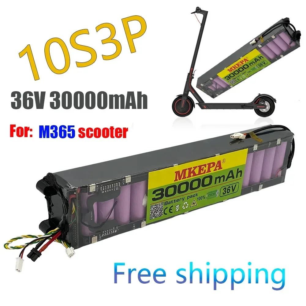 Original 36V 30000mAh battery For  M365 M356 Pro Special battery pack 36V Li-ion battery 30000mAh Riding 55km