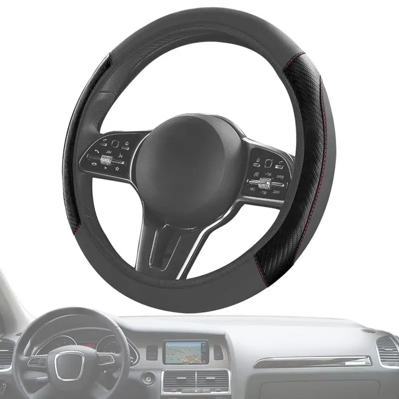 Microfiber Leather Steering Wheel Cover Elastic Microfiber Leather Steering Wheel Cover Warm In Winter And Cool In Summer Full