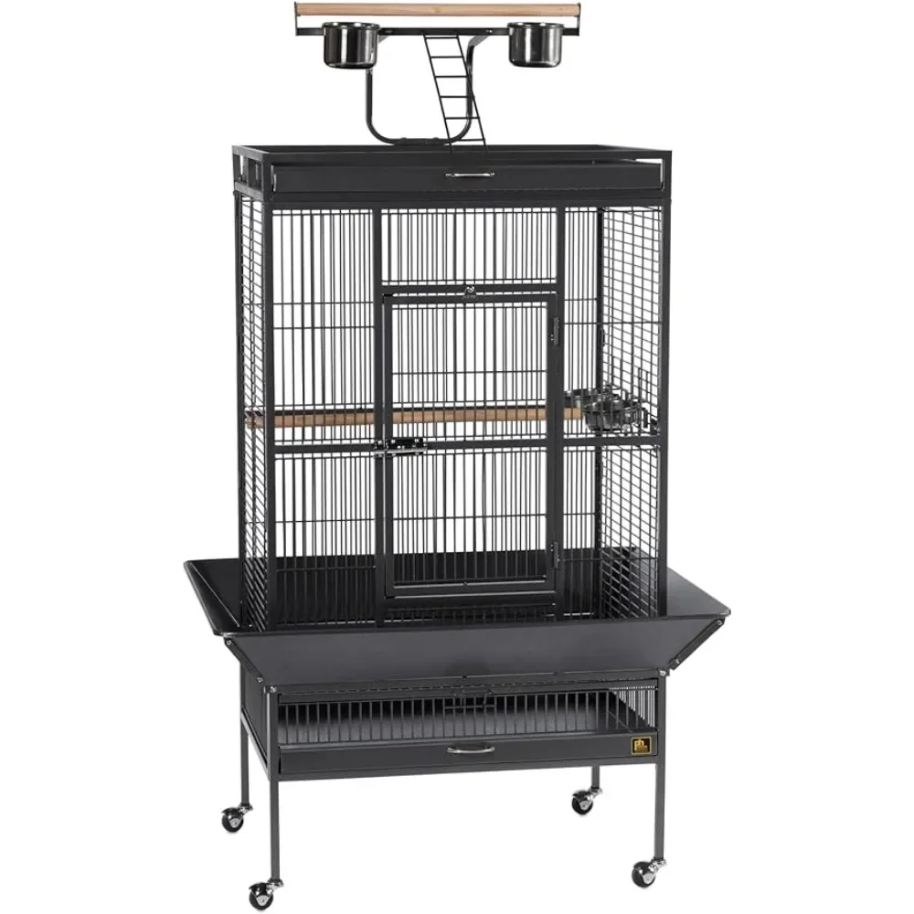 

Birds' Cage for Birds and Parakeets Hendryx Signature Select Series Wrought Iron Bird Cage in Black Jaul-f-houses and Fencing